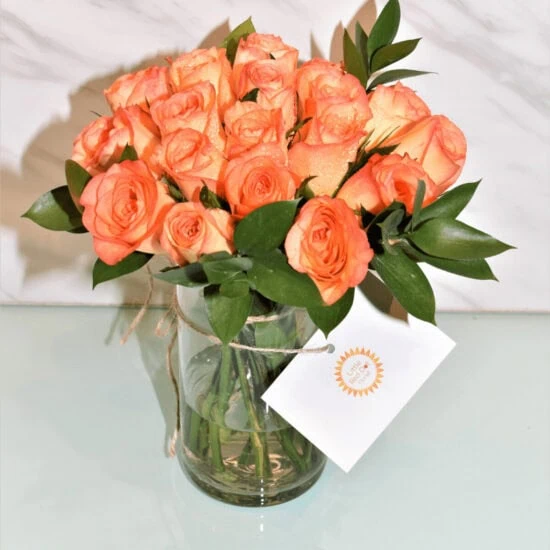 Sympathy Flowers Singapore - Free Same Day Delivery 38 Pure RoseOrange