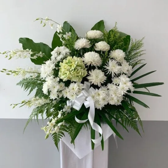 Sympathy Flowers Singapore - Free Same Day Delivery 77 Guradian Funeral Wreath