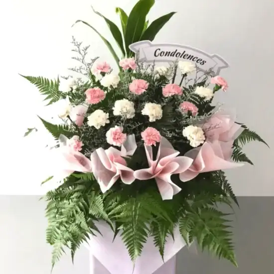 Sympathy Flowers Singapore - Free Same Day Delivery 48 Condolence Wreath