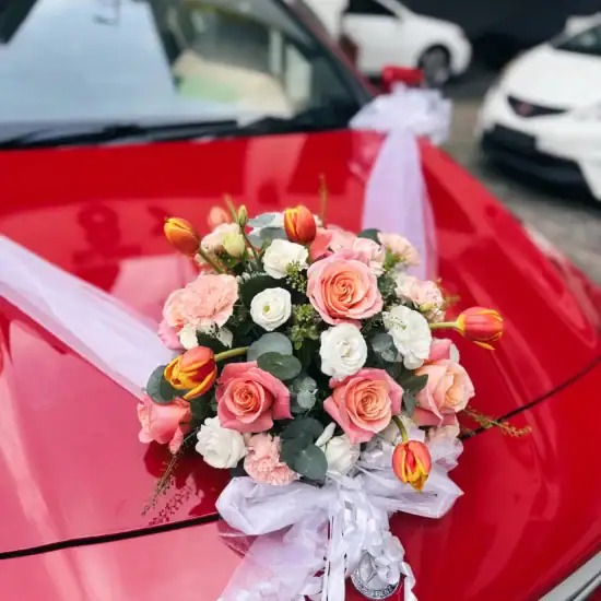 Wedding Cat Bonnet Flowers