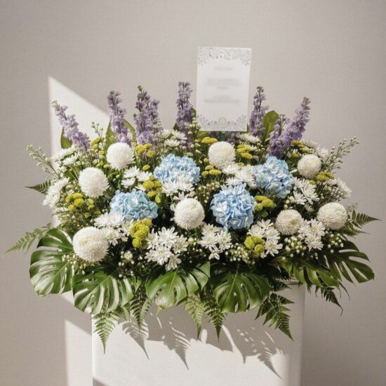 Funeral Flowers – Blue Grace Eternal Tribute Stand Cropped